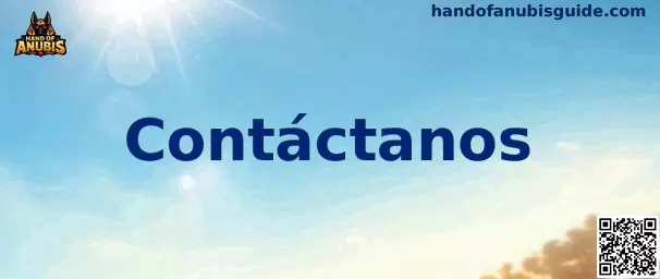 Página de contacto de Hand of Anubis